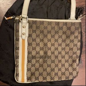 GUCCI Jolicoeur GG Canvas 1990s Vintage Crossbody Charm Bag ❤️‍🔥